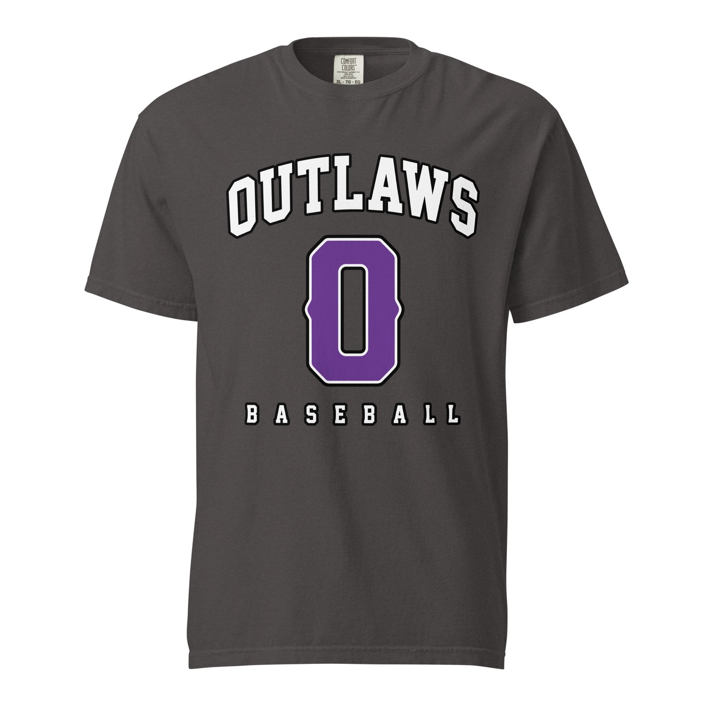 Signature | Comfort Colors T-Shirt | Carolina Outlaws Baseball | Atheltics Logo
