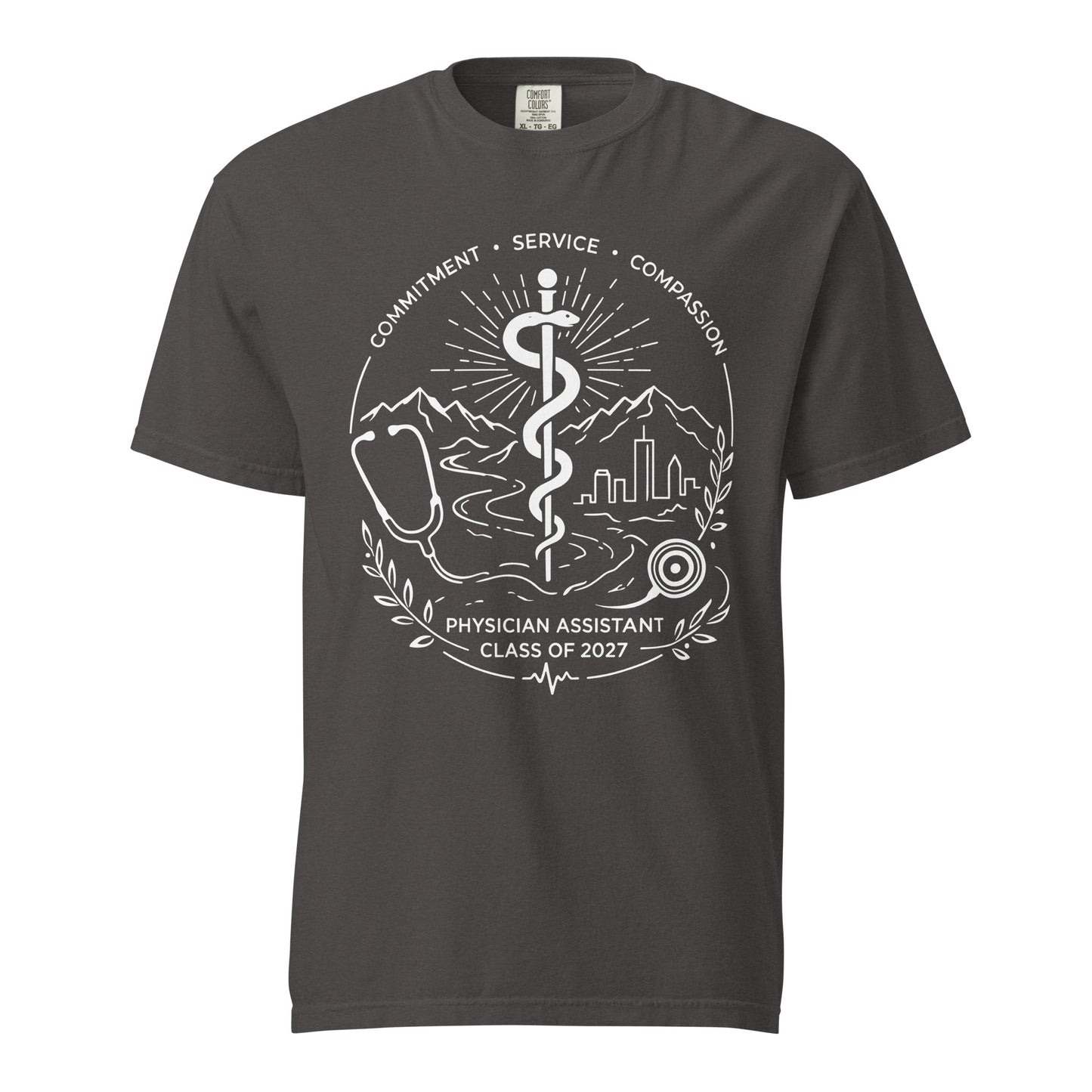 Signature | Comfort Colors T-Shirt | Trine PA program | Crest Logo