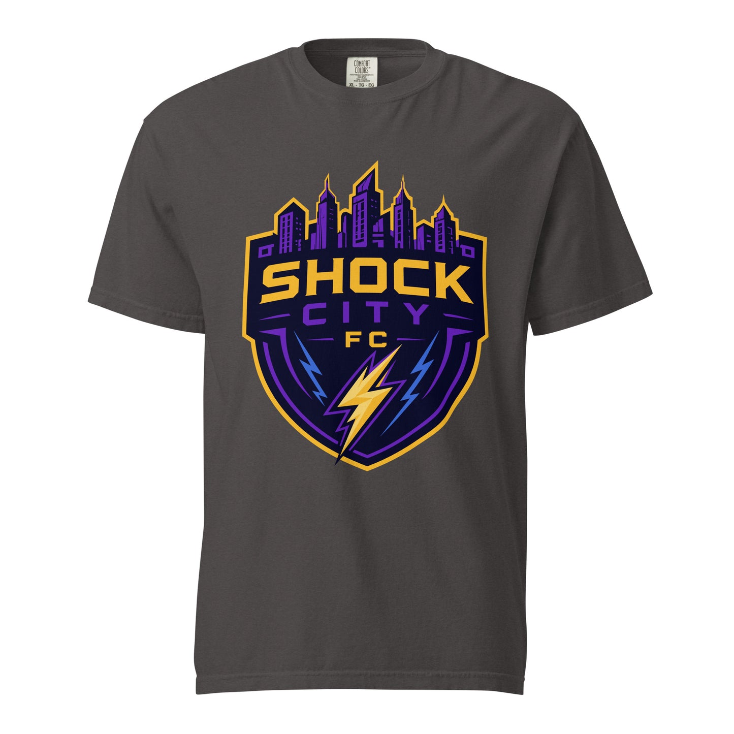 Signature | Comfort Colors T-Shirt | Shock City FC | Crest Logo