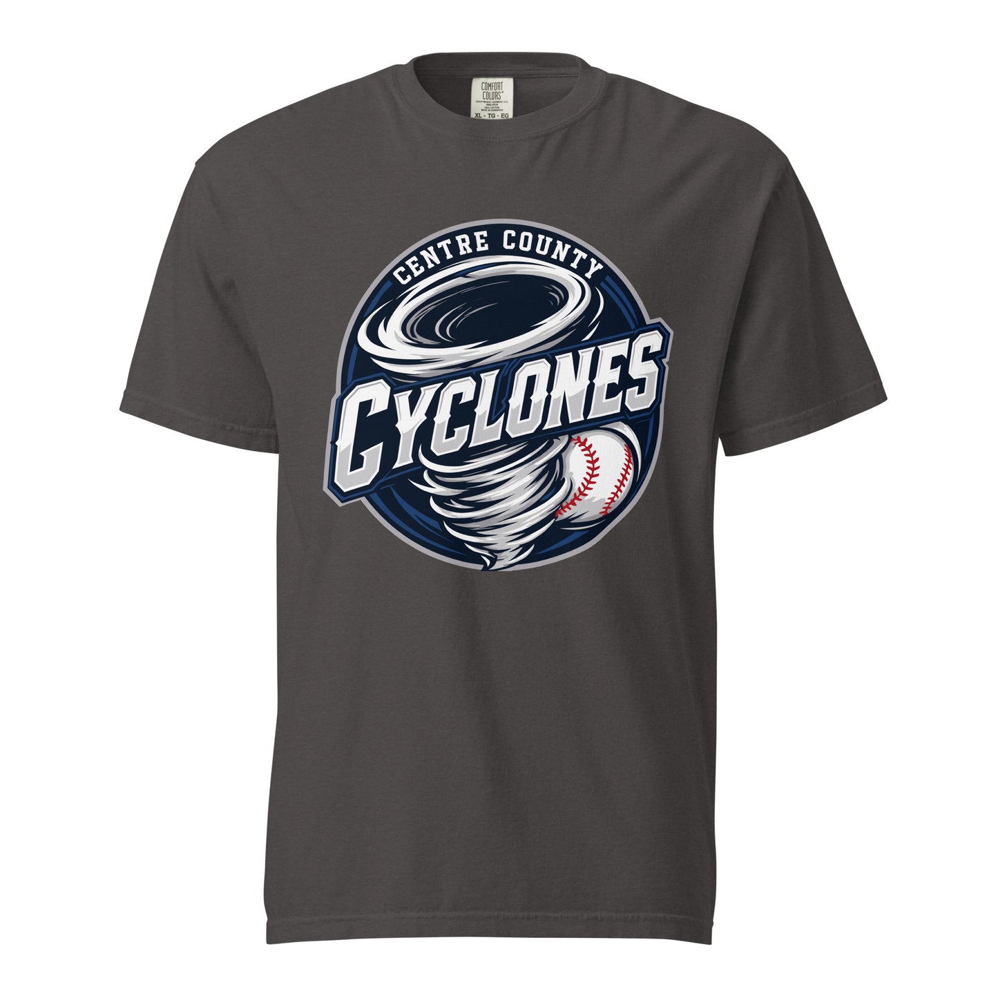 Signature | Comfort Colors T-Shirt | Centre County Cyclones | Badge Logo