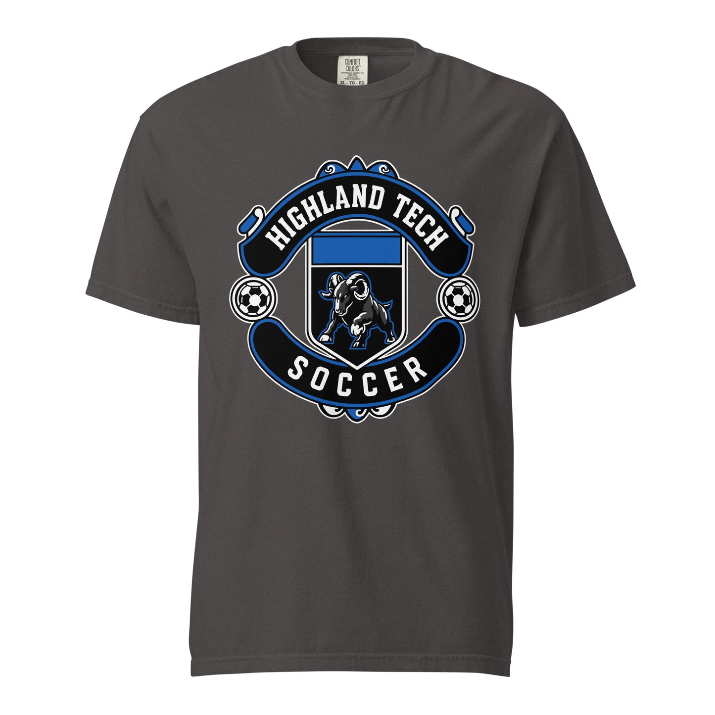Signature | Comfort Colors T-Shirt | Highland Soccer | Emblem Logo