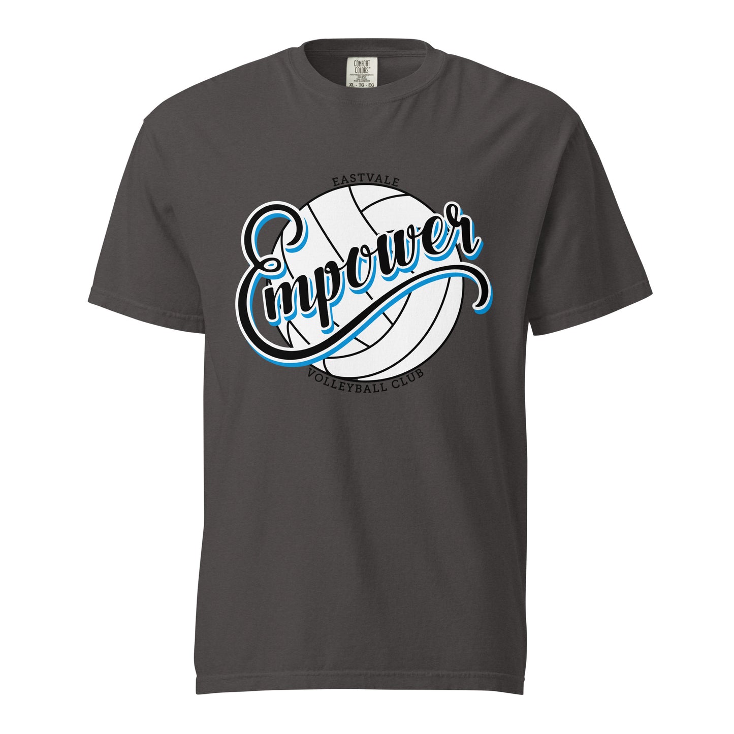 Signature | Comfort Colors T-Shirt | Empower Volleyball Club | Emblem Logo