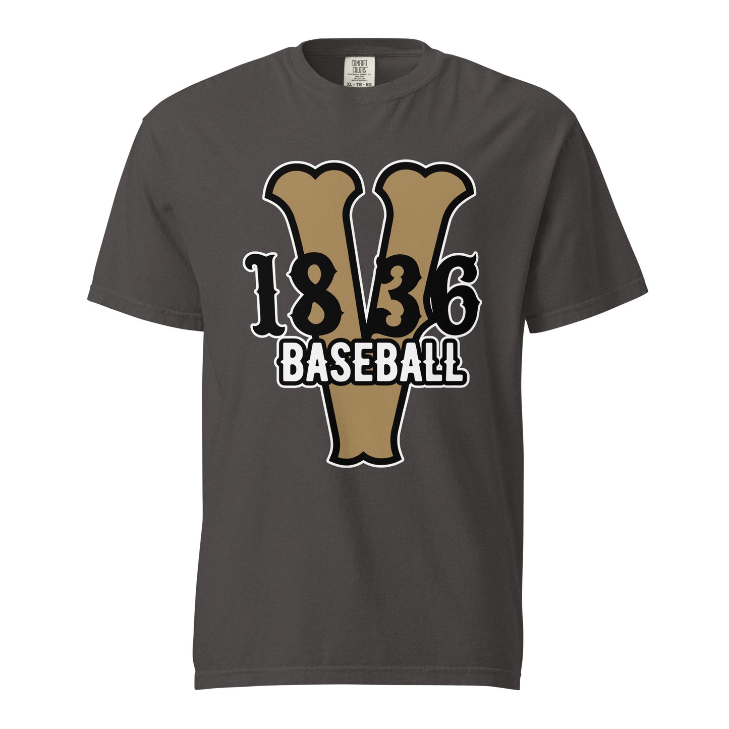Signature | Comfort Colors T-Shirt | 1836 Volunteers Baseball | Crest Logo