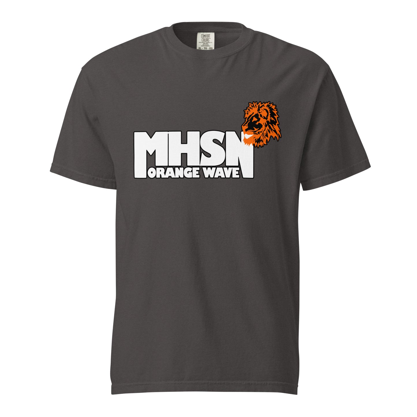 Signature | Comfort Colors T-Shirt | Orange Wave Marching Band | Crest Logo
