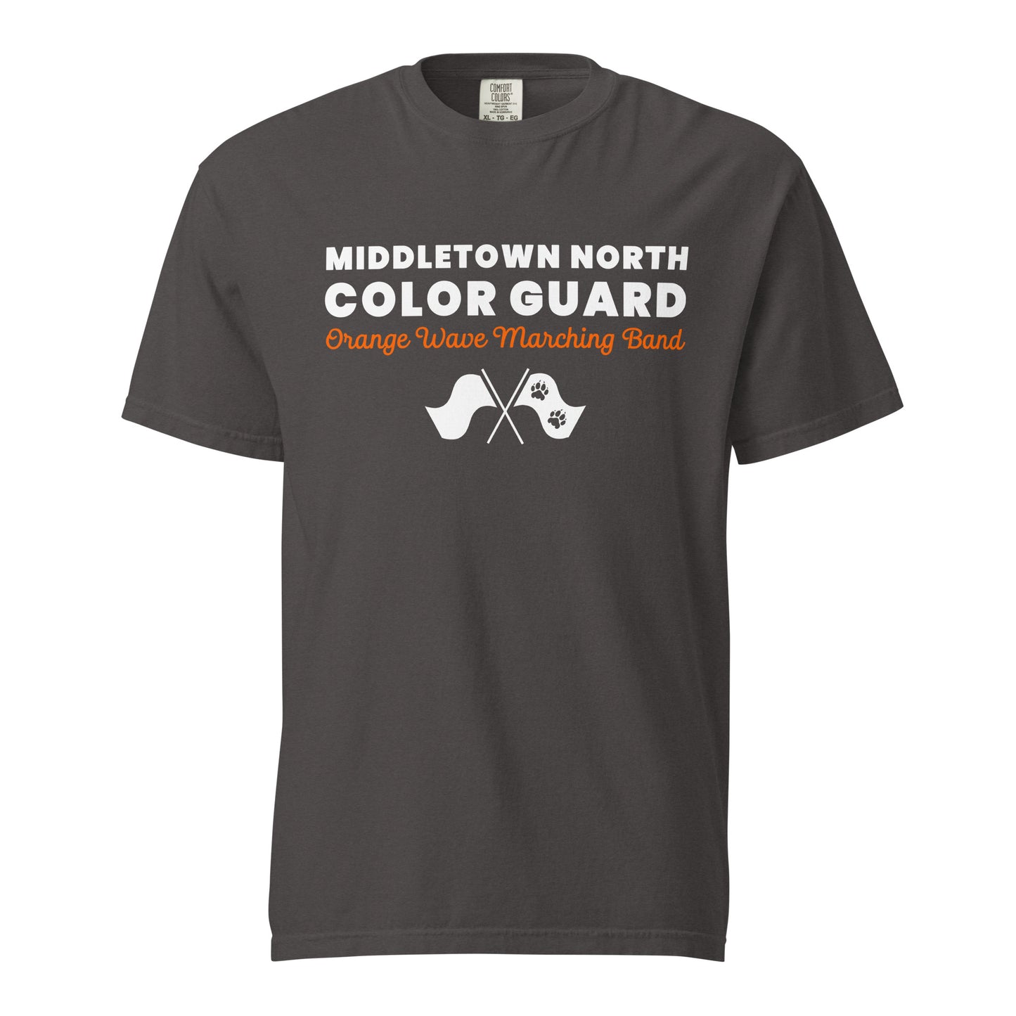 Signature | Comfort Colors T-Shirt | Orange Wave Marching Band | Modern Script Logo