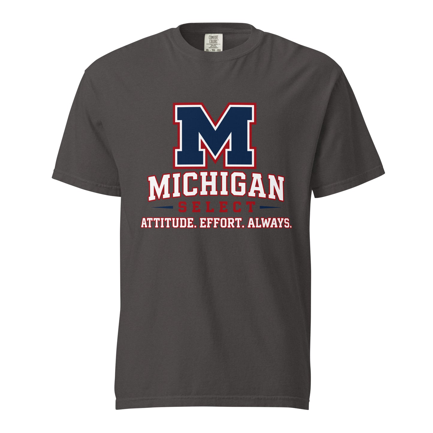 Signature | Comfort Colors T-Shirt | Michigan Select Baseball | Crest Logo