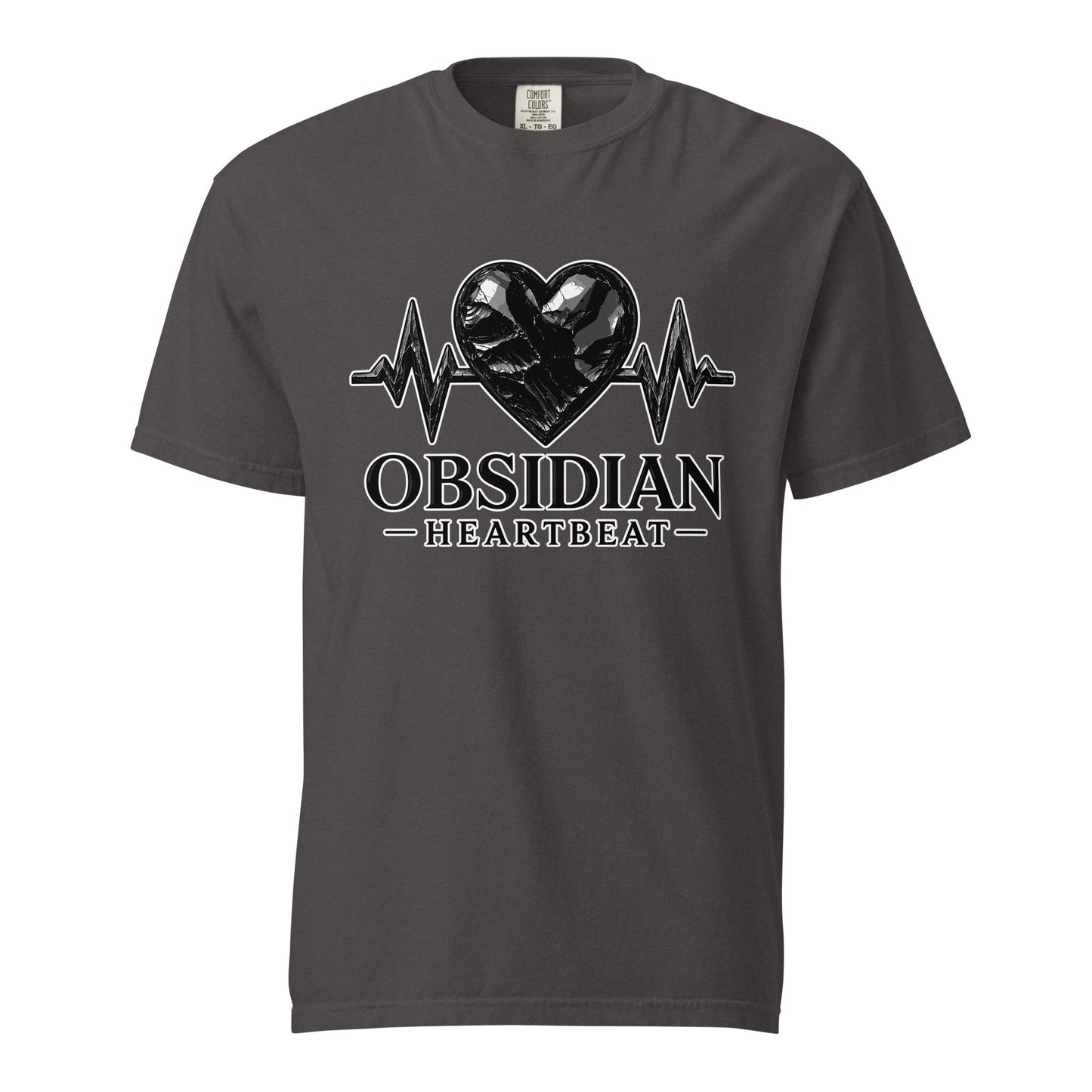 Signature | Comfort Colors T-Shirt | Obsidian Heartbeat | Pulse Athletics Logo