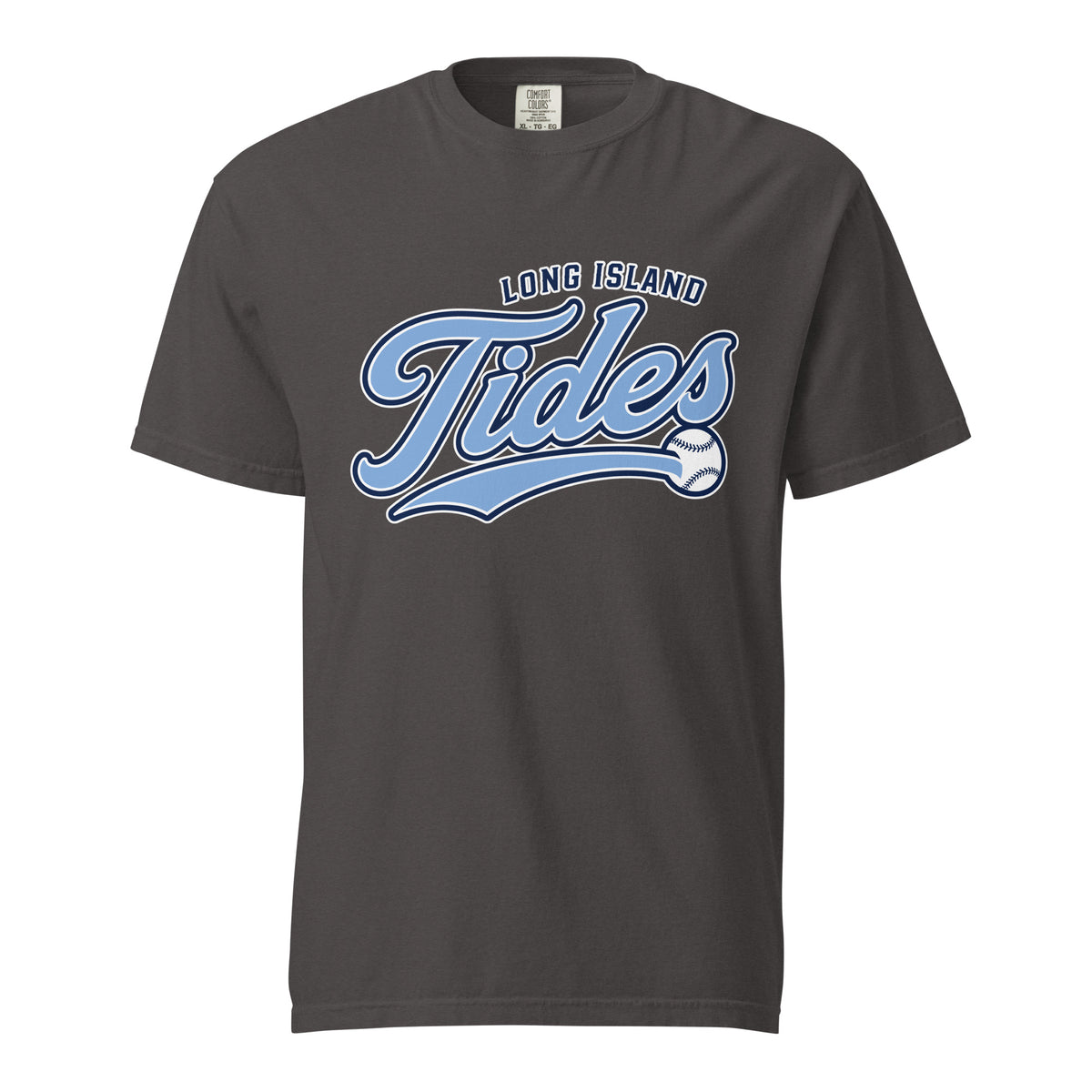 Signature | Comfort Colors T-Shirt | Long Island Tides Baseball | Athletics Logo