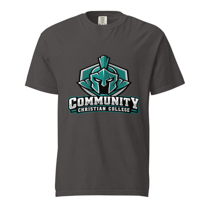 Signature | Comfort Colors T-Shirt | Community Christian College | Vanguard Athletic Logo