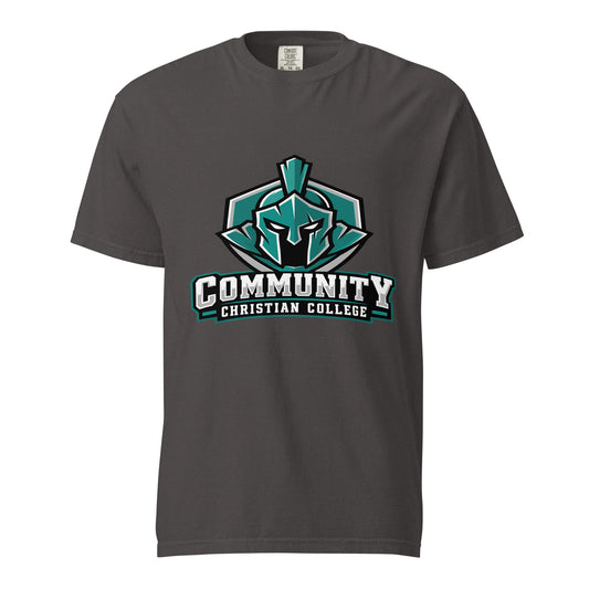 Signature | Comfort Colors T-Shirt | Community Christian College | Vanguard Athletic Logo