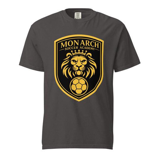 Signature | Comfort Colors T-Shirt | Monarch Soccer Academy | Shield Logo