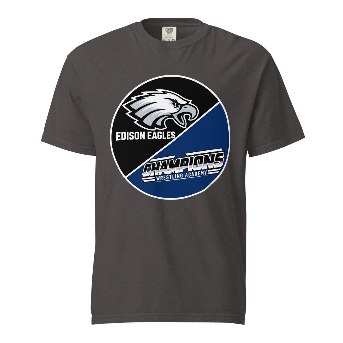 Signature | Comfort Colors T-Shirt | Edison Eagles/CWA Wrestling | Badge Logo