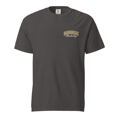 Signature | Comfort Colors T-Shirt | Suffolk University Cheerleading | Valor Logo