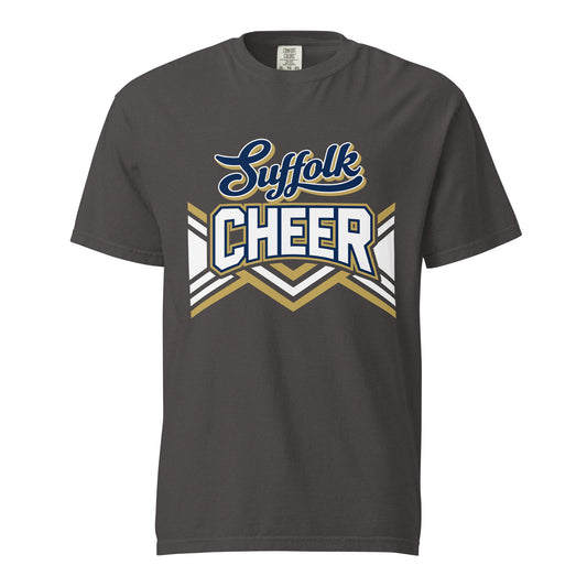 Signature | Comfort Colors T-Shirt | Suffolk University Cheerleading | Vanguard Logo