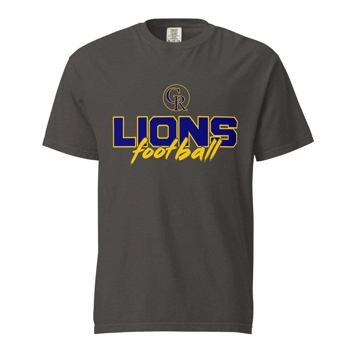 Signature | Comfort Colors T-Shirt | Chestnut Ridge Lions Football | Vanguard Logo