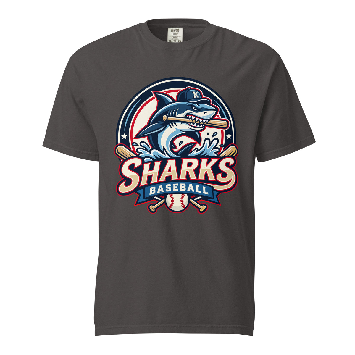 Signature | Comfort Colors T-Shirt | Sharks Diamond Sports | Emblem Logo