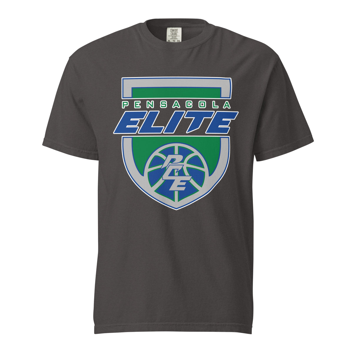Signature | Comfort Colors T-Shirt | Pensacola Elite Inc. | Shield Logo