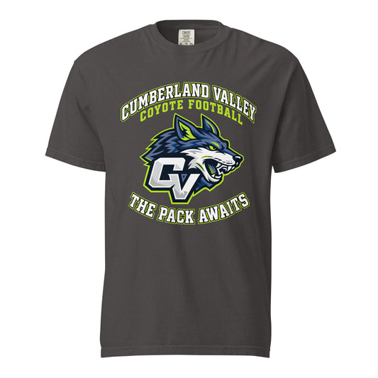 Signature | Comfort Colors T-Shirt | Cumberland Valley Coyotes Football | Emblem Logo