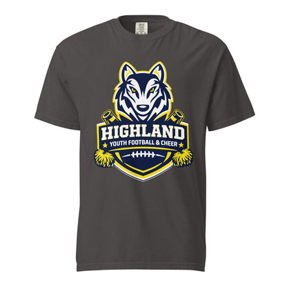 Signature | Comfort Colors T-Shirt | Highland youth football and cheer | Emblem Logo
