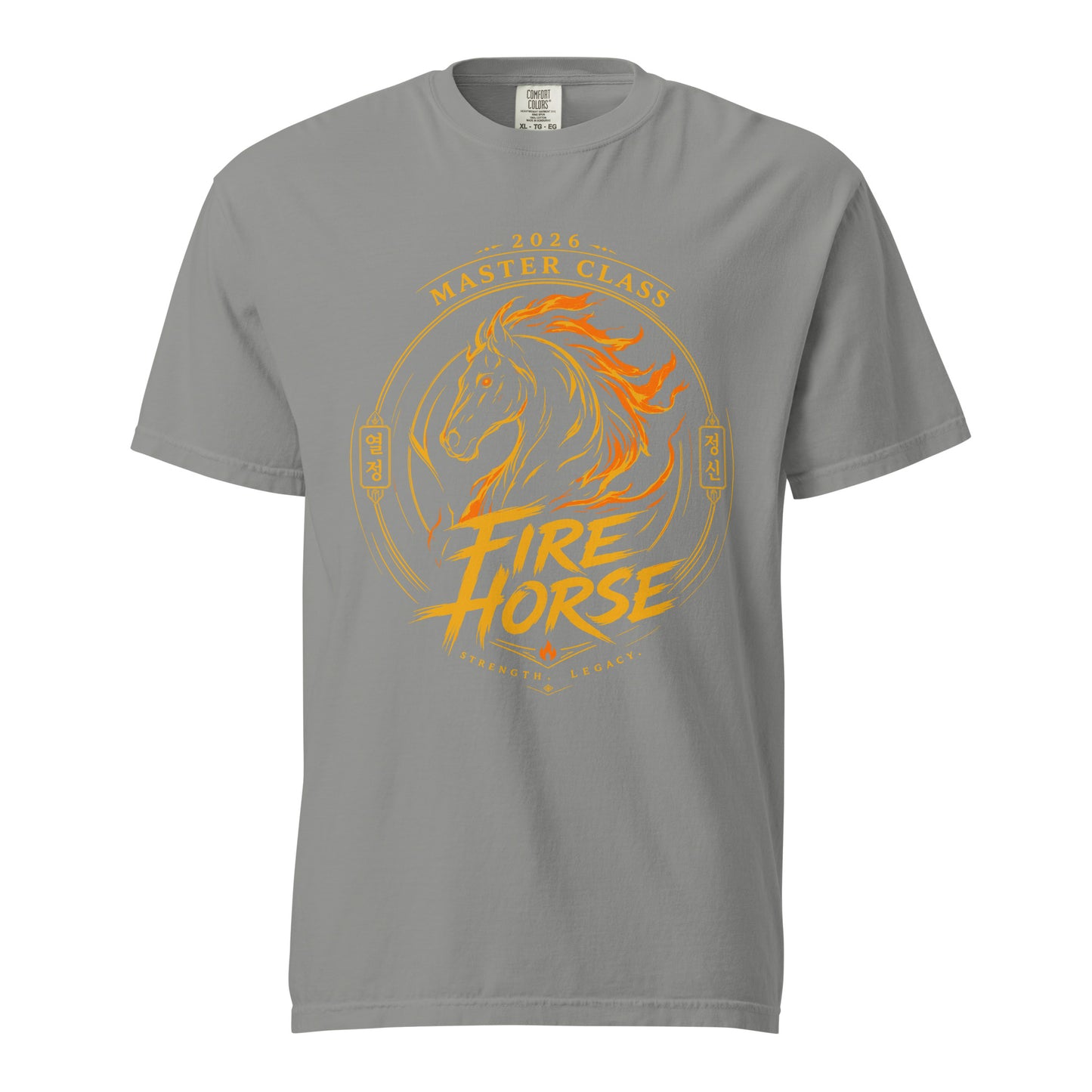 Signature | Comfort Colors T-Shirt | Fire Horse Masters | Crest Logo
