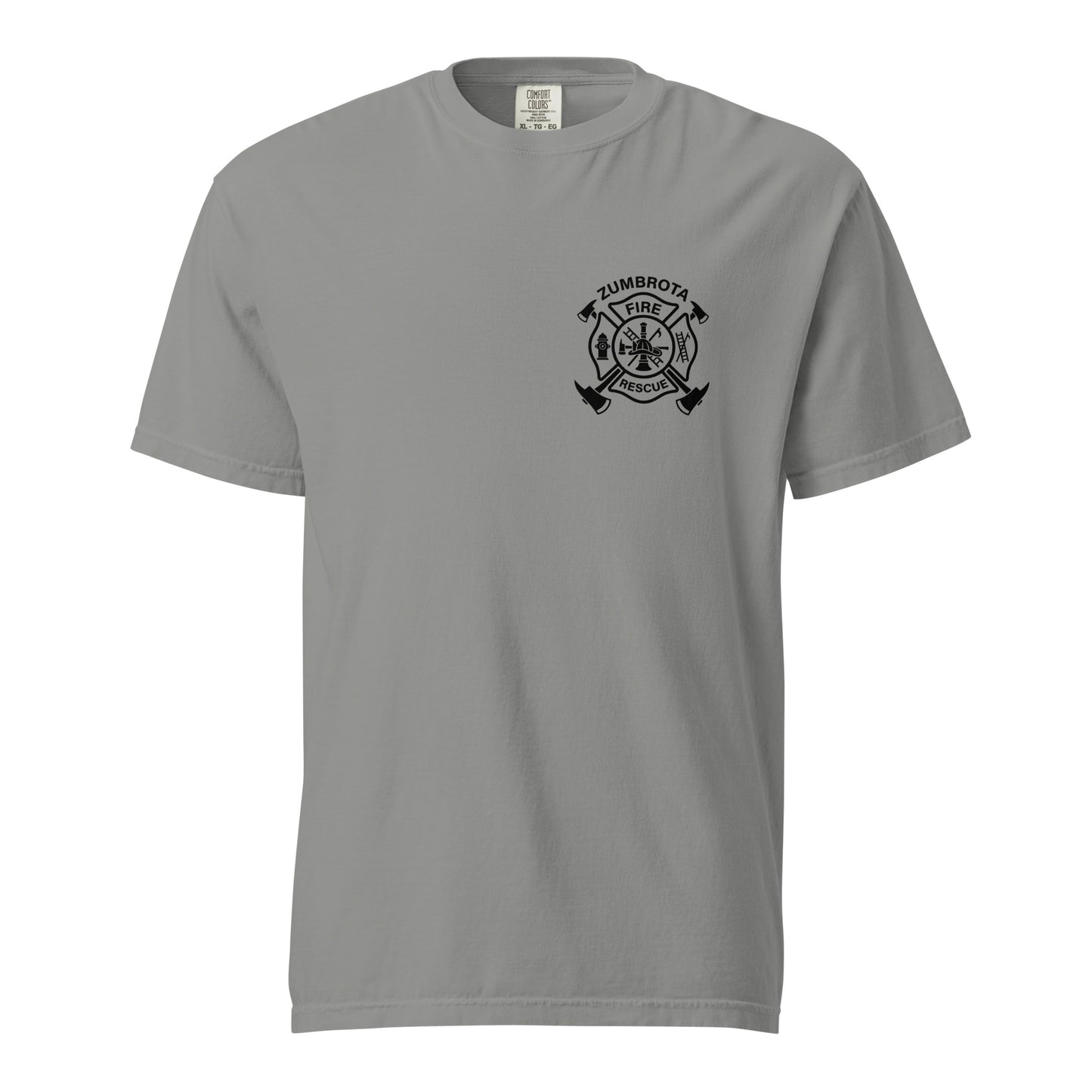 Signature | Comfort Colors T-Shirt | Zumbrota Fire Department | Badge Logo