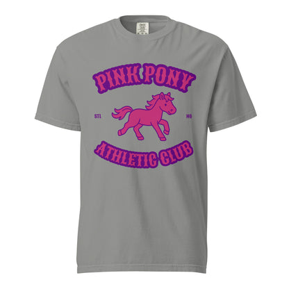 Signature | Comfort Colors T-Shirt | Pink Pony Athletic Club | Crest Logo