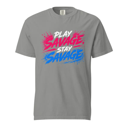 Signature | Comfort Colors T-Shirt | Savage Softball | Play Stay Logo