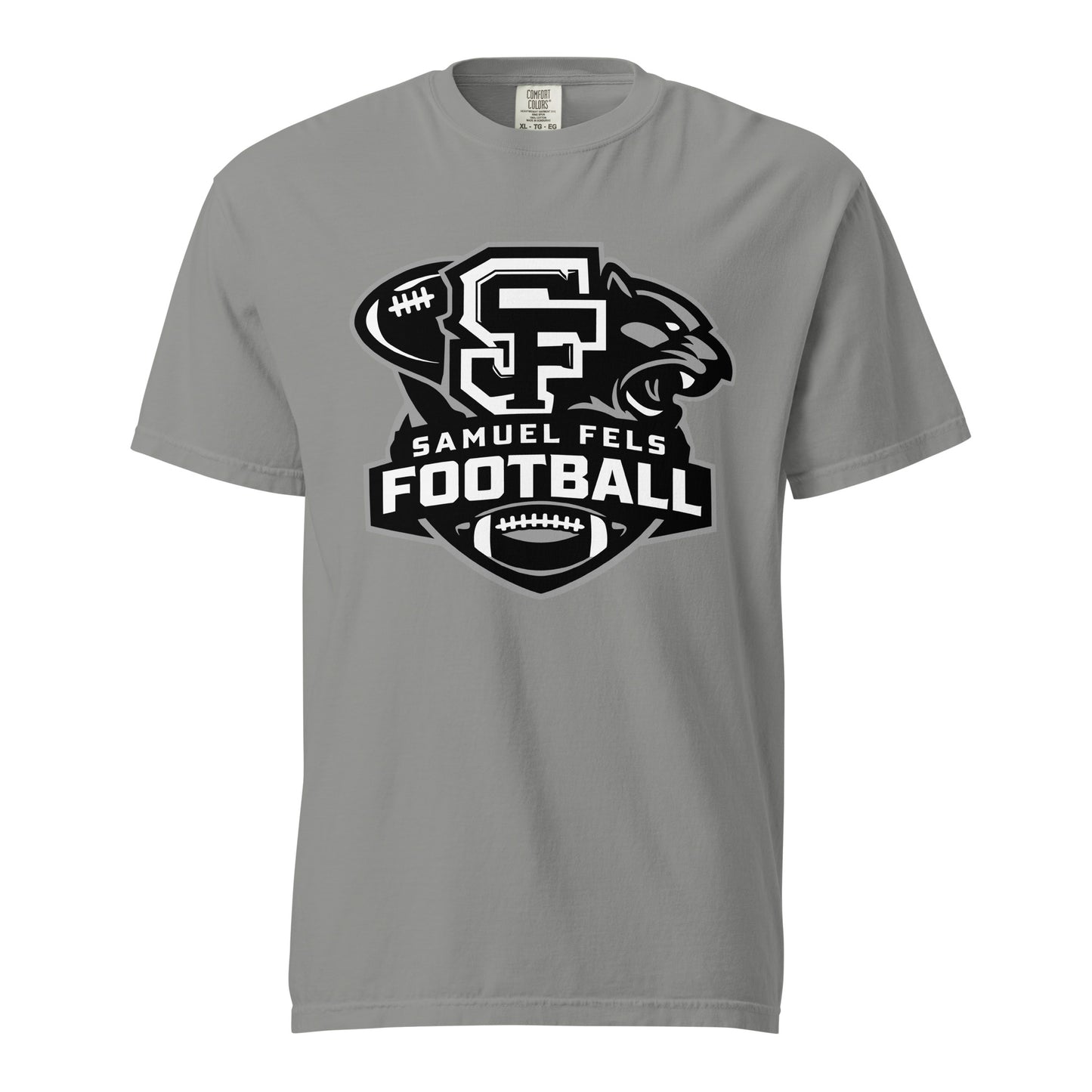 Signature | Comfort Colors T-Shirt | Samuel Fels Football | Crest Logo