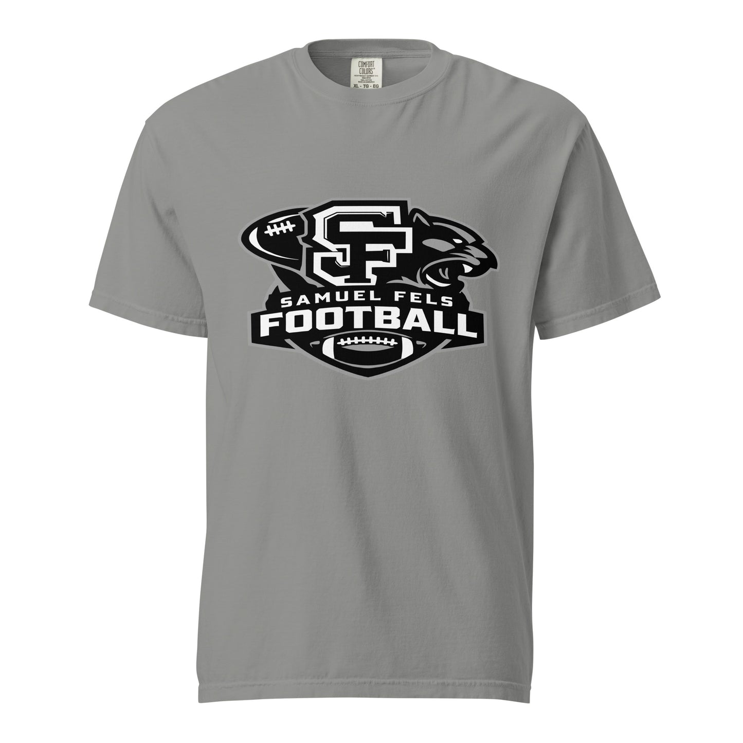 Signature | Comfort Colors T-Shirt | Samuel Fels Football | Crest Logo