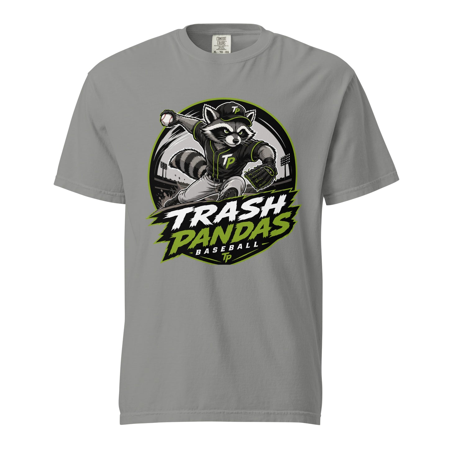Signature | Comfort Colors T-Shirt | Trash Pandas Baseball Organization | Vanguard Logo