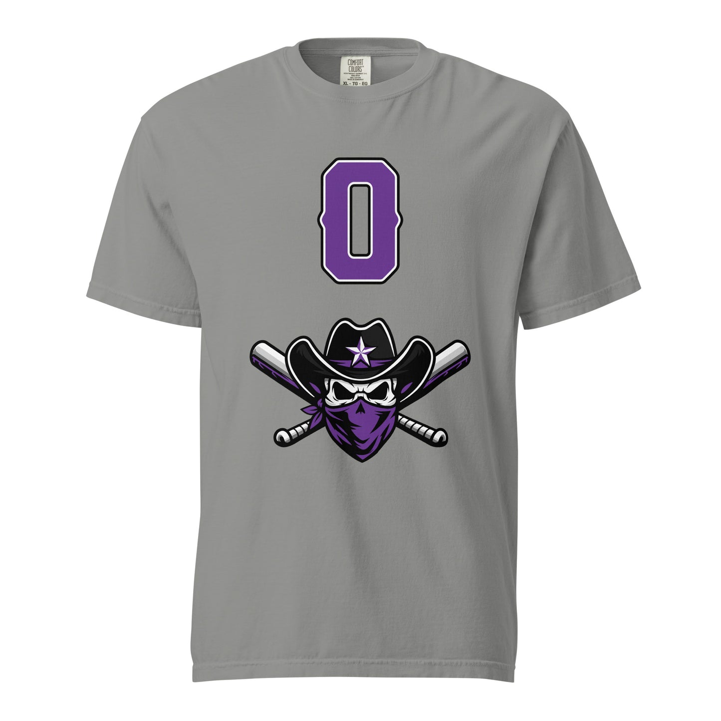 Signature | Comfort Colors T-Shirt | Carolina Outlaws Baseball | Purple Renegades Logo