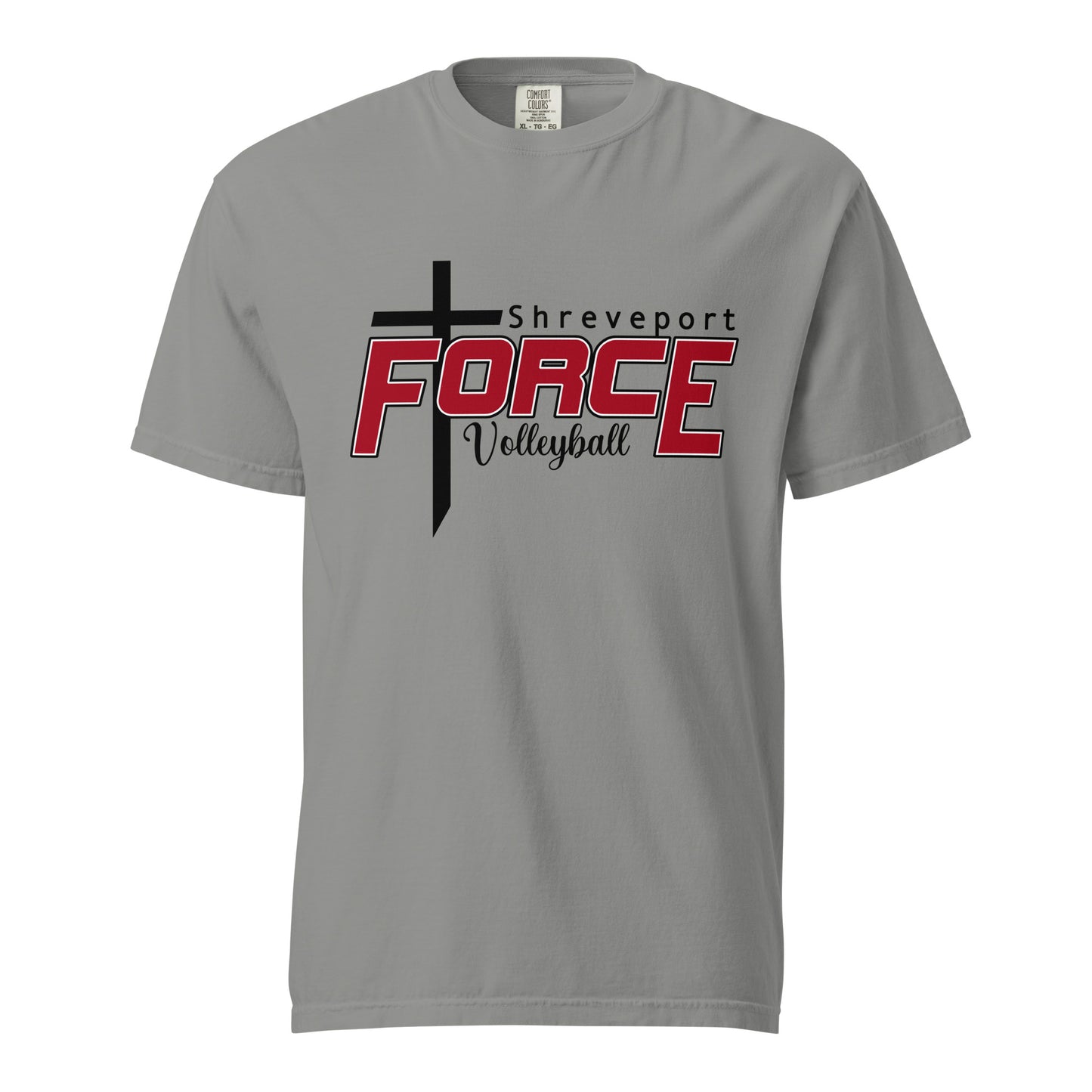 Signature | Comfort Colors T-Shirt | Shreveport Force Volleyball | Crest Logo