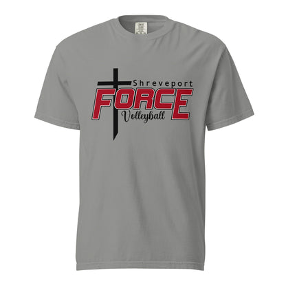 Signature | Comfort Colors T-Shirt | Shreveport Force Volleyball | Crest Logo
