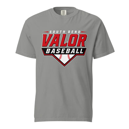 Signature | Comfort Colors T-Shirt | South Bend Valor Baseball | Vanguard Logo