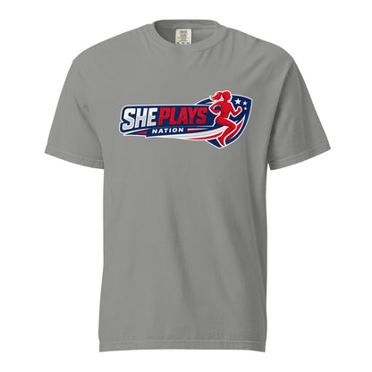 Signature | Comfort Colors T-Shirt | She Plays Nation | Crest Logo