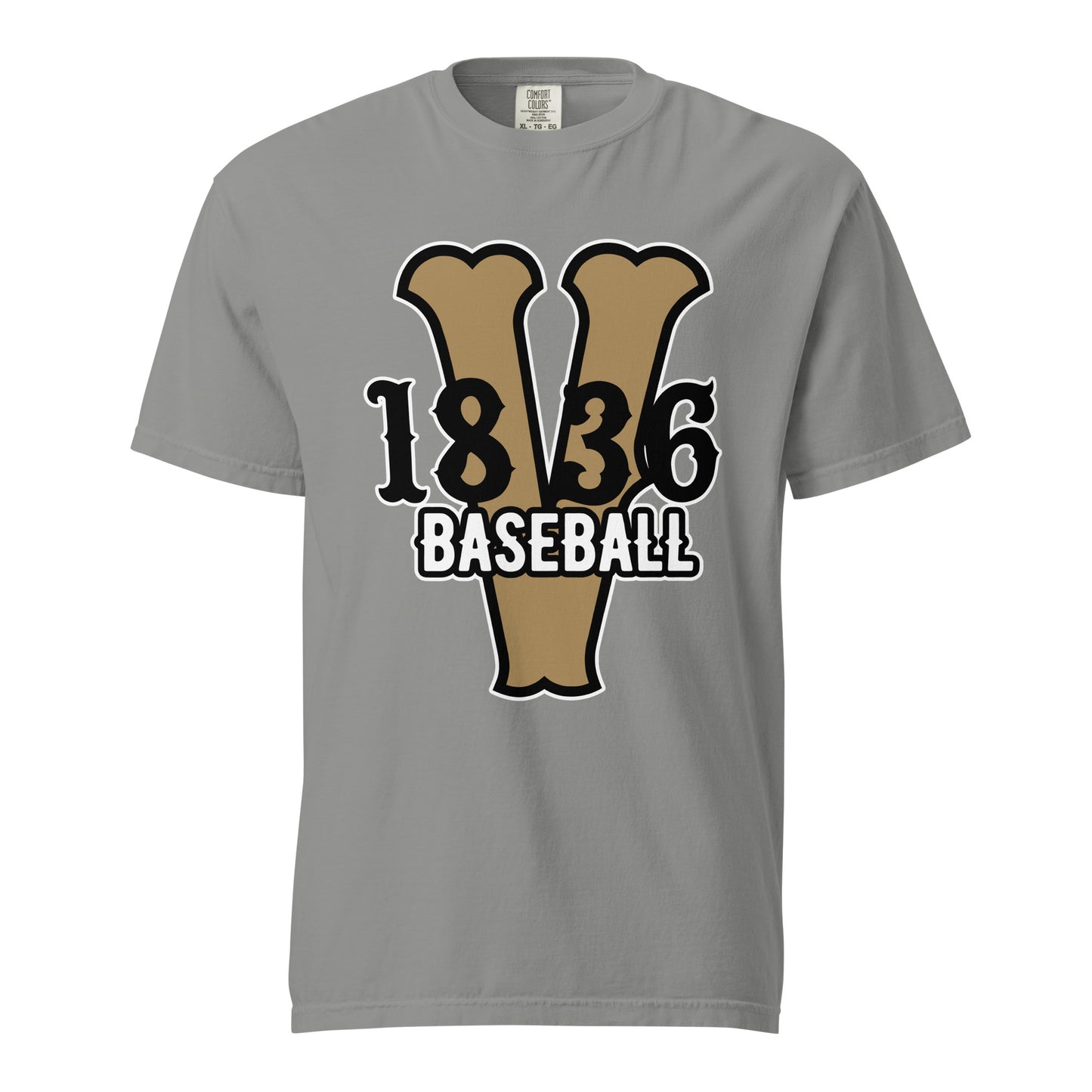 Signature | Comfort Colors T-Shirt | 1836 Volunteers Baseball | Crest Logo