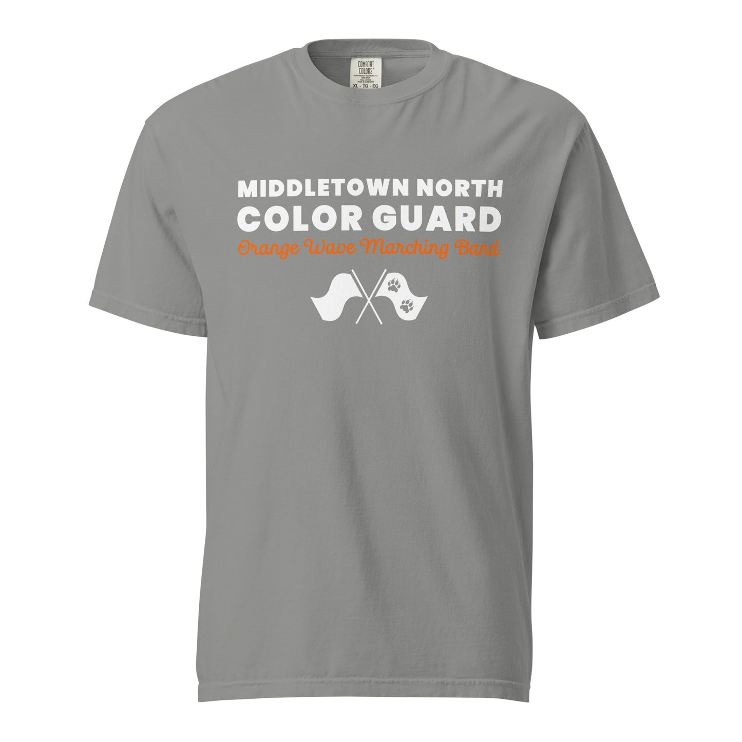 Signature | Comfort Colors T-Shirt | Orange Wave Marching Band | Modern Script Logo