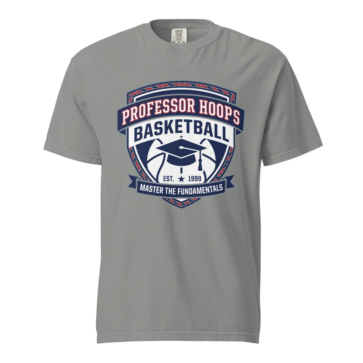 Signature | Comfort Colors T-Shirt | Professor Hoops Basketball | Crest Logo