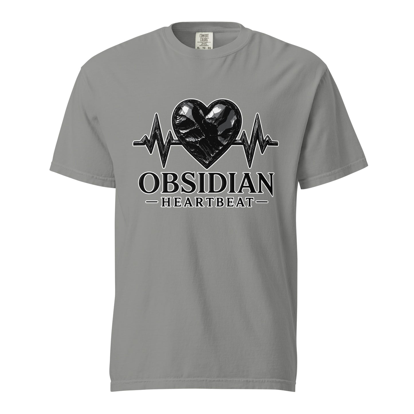 Signature | Comfort Colors T-Shirt | Obsidian Heartbeat | Pulse Athletics Logo