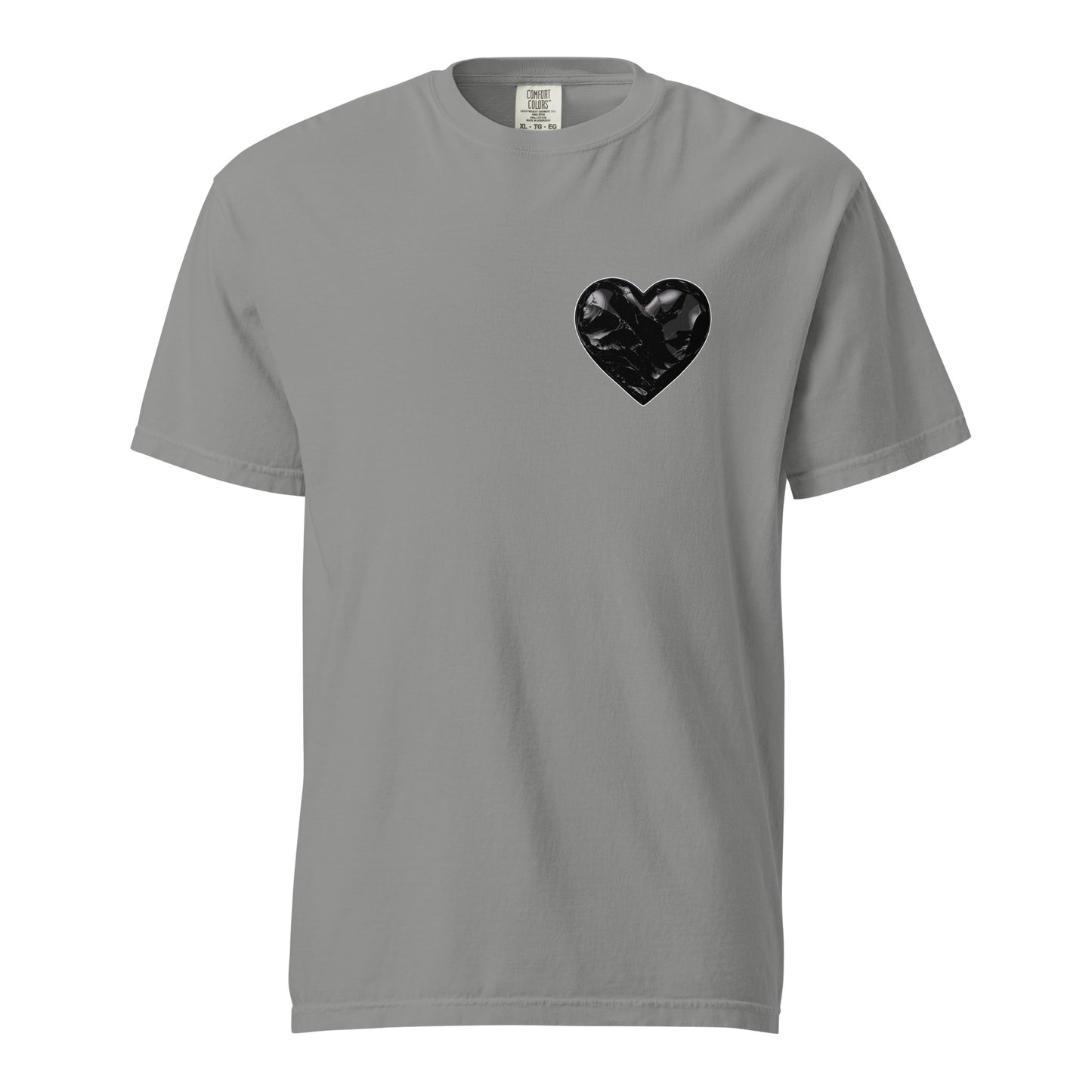 Signature | Comfort Colors T-Shirt | Obsidian Heartbeat | Heart Crest Logo