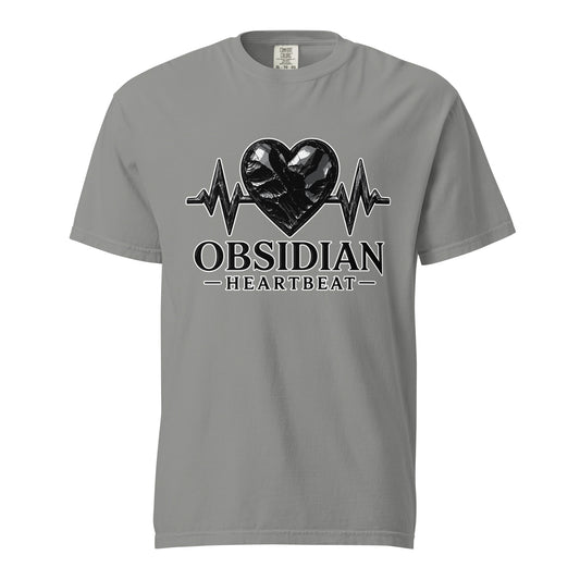 Signature | Comfort Colors T-Shirt | Obsidian Heartbeat | Pulse Athletics Logo