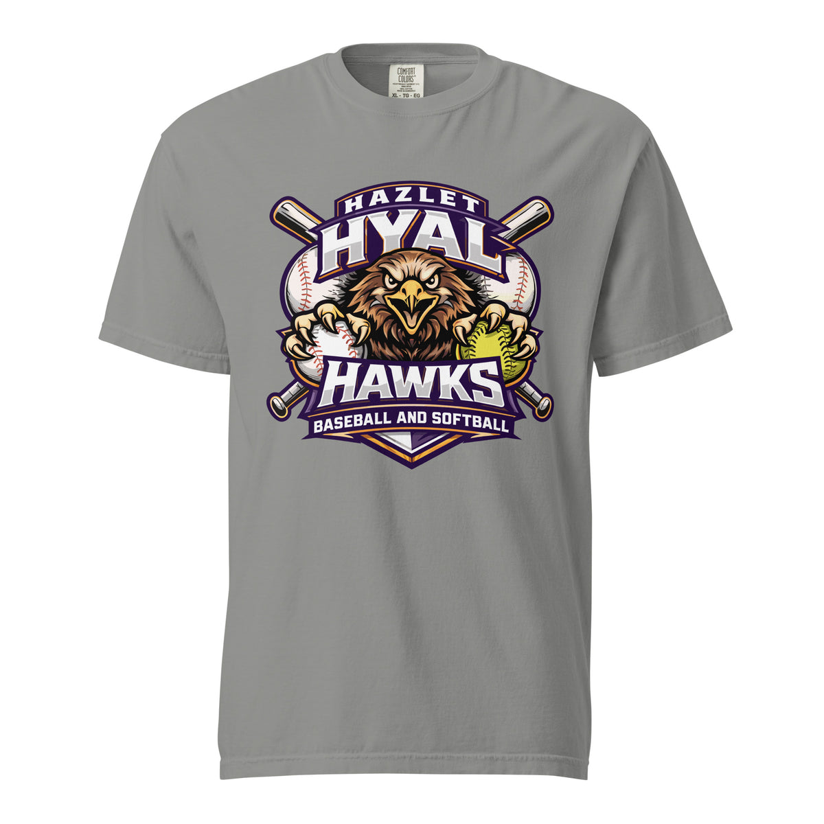 Signature | Comfort Colors T-Shirt | HYAL Hawks | Emblem Logo