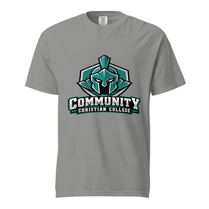Signature | Comfort Colors T-Shirt | Community Christian College | Vanguard Athletic Logo