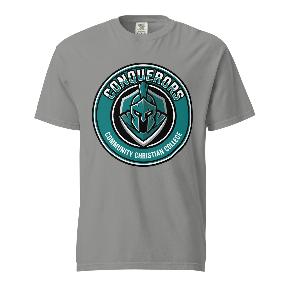 Signature | Comfort Colors T-Shirt | Community Christian College | Badge Logo