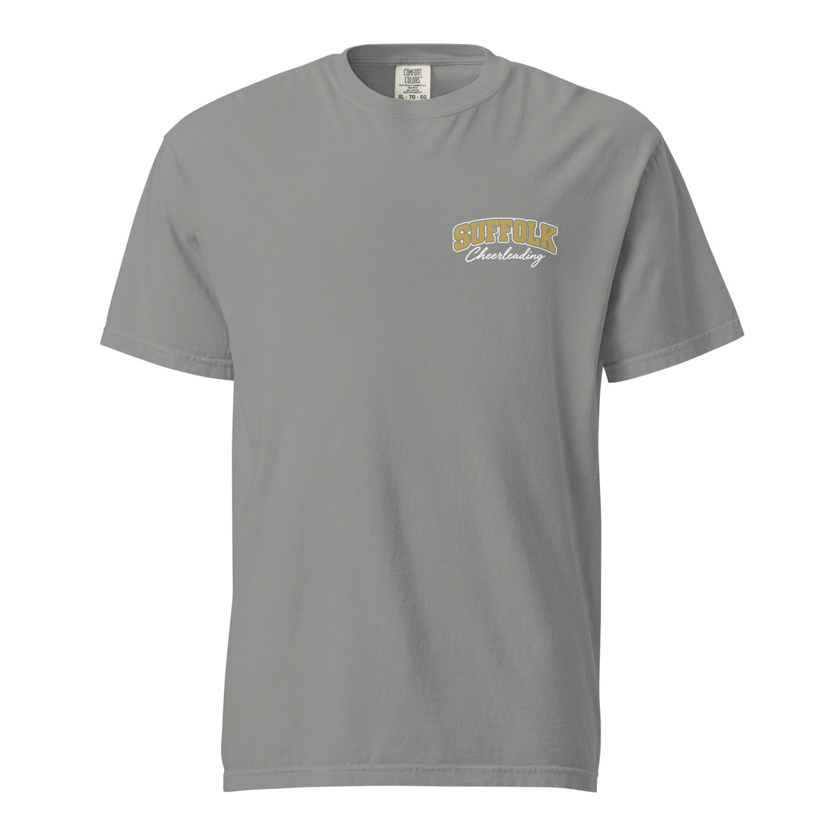 Signature | Comfort Colors T-Shirt | Suffolk University Cheerleading | Valor Logo