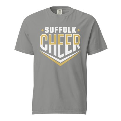 Signature | Comfort Colors T-Shirt | Suffolk University Cheerleading | Emblem Logo