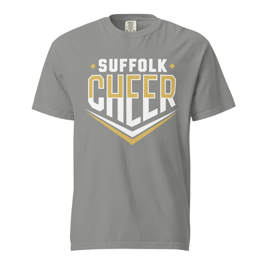 Signature | Comfort Colors T-Shirt | Suffolk University Cheerleading | Emblem Logo