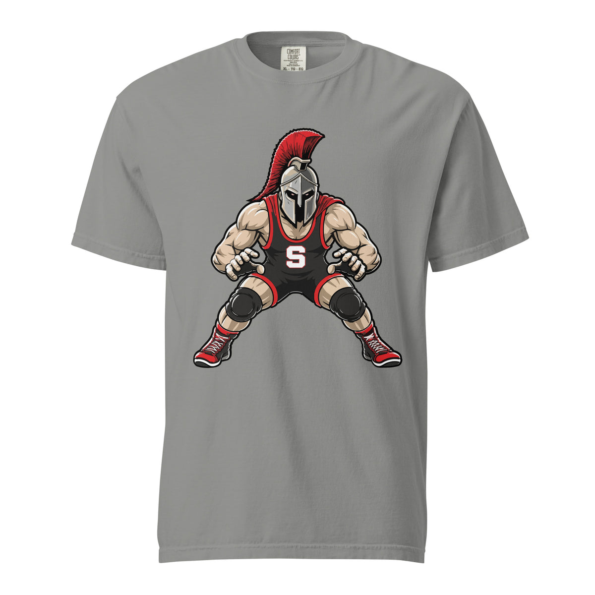 Signature | Comfort Colors T-Shirt | Spartan Wrestling Club | Mascot Logo