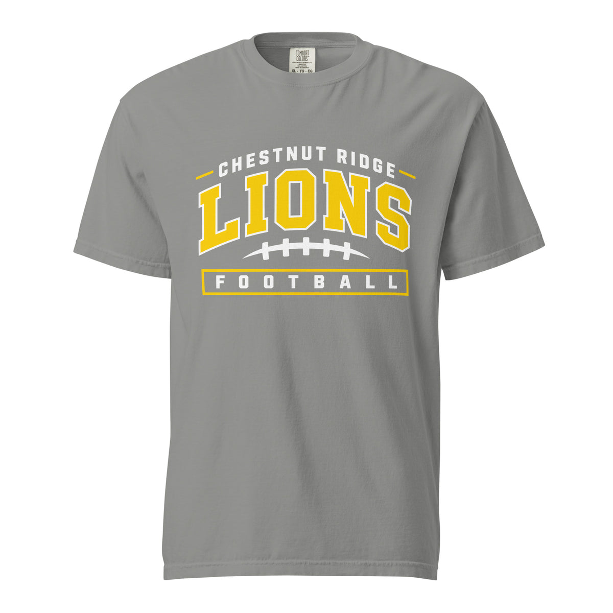 Signature | Comfort Colors T-Shirt | Chestnut Ridge Lions Football | Valor Logo