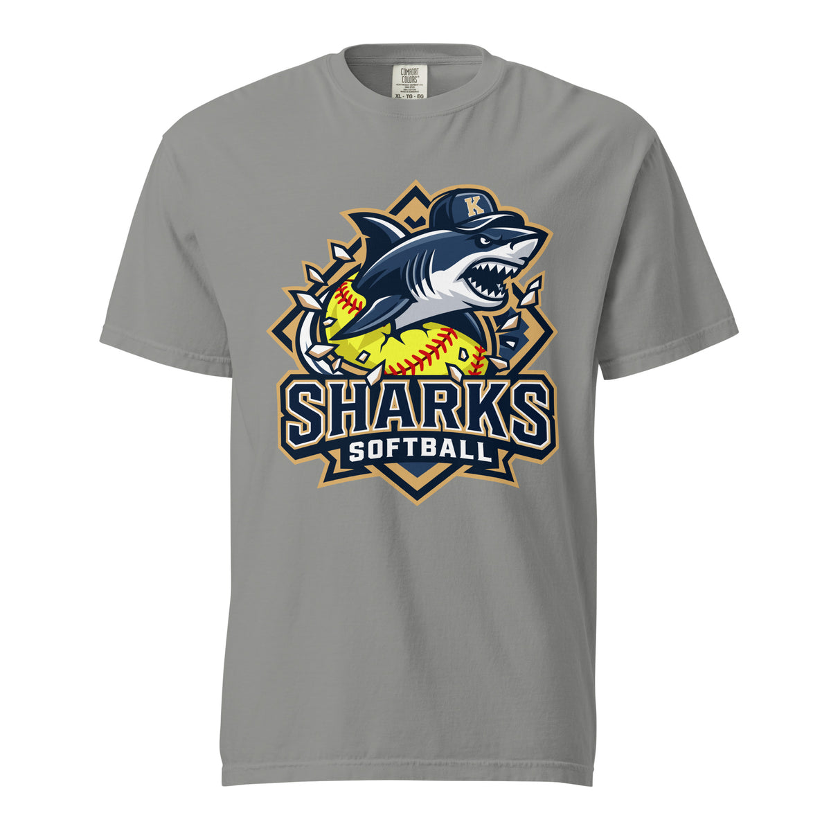Signature | Comfort Colors T-Shirt | Sharks Diamond Sports | Crest Logo